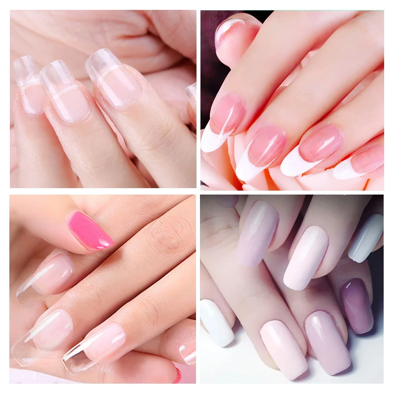 Saviland 6pcs Set Crystal Jelly Poly Gel French Nail Tips Saviland 6pcs Set Crystal Jelly Poly Gel French Nail Tips Extension Kit Led Lamp Uv Builder For Manicure Nails Art In From Beauty