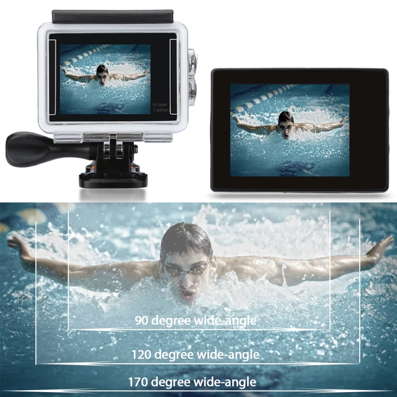 

Craphy V3 4K WIFI 2 Inch LCD Screen Allwinner V3 Chipset 170 Degree 30M Waterproof Sports Camera Ultra HD Action Camera