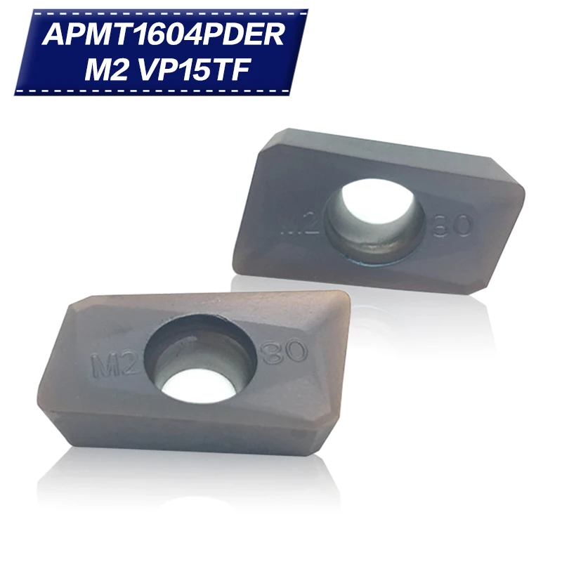 

100PCS APMT1604 PDER M2 VP15TF Carbide Insert Lathe Milling Mill cnc tools milling cutter APMT 1604 Hard Alloy