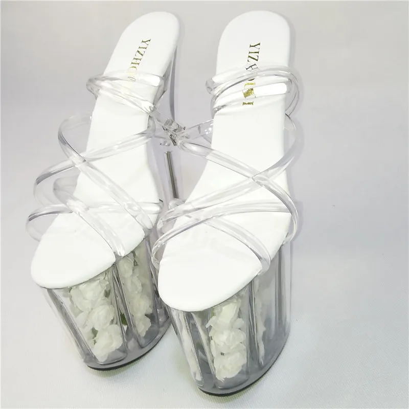 princess 20 centimeters high heel sandals, pole dancing shoes, interest temptation crystal high-heeled Dance Shoes