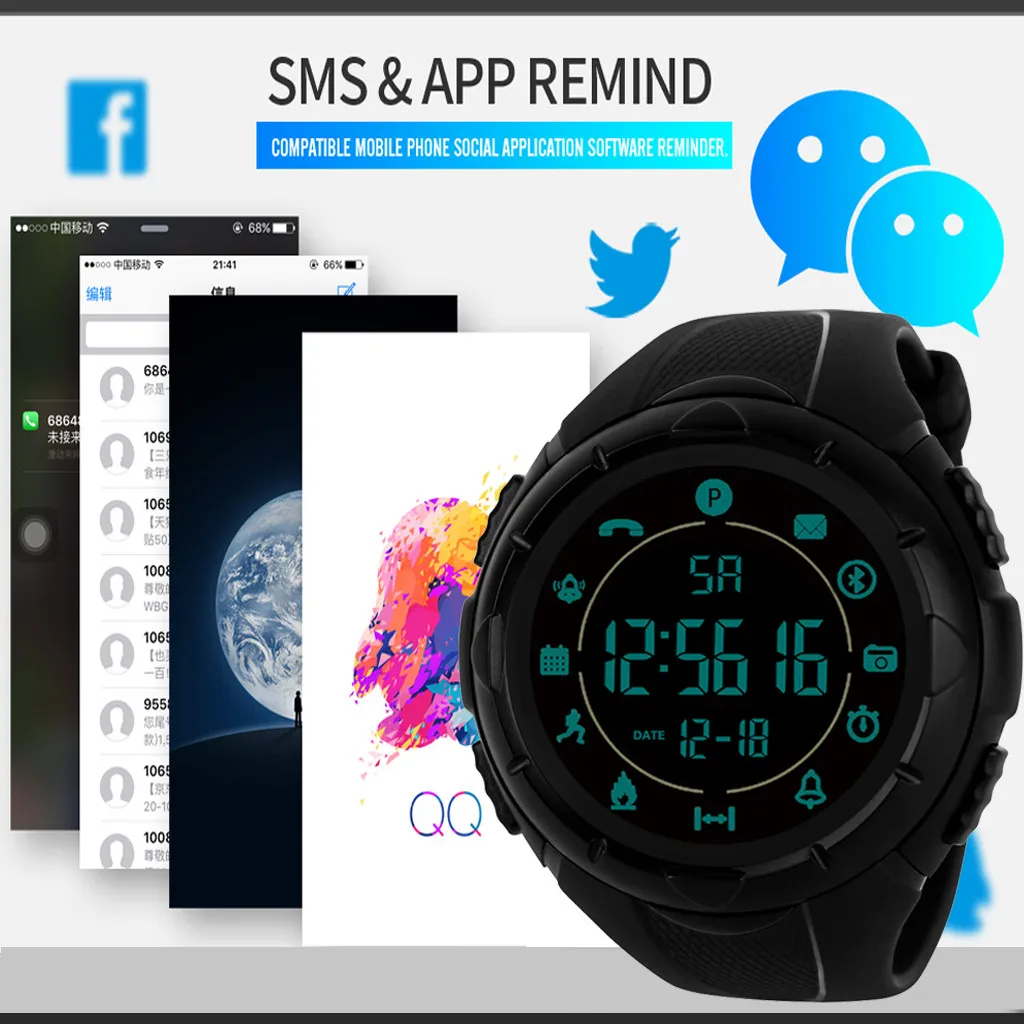 

Camouflage Design Flagship Rugged Smart Bluetooth Watch 33-month Standby Time 24h All-Weather Monitoring Gift Dropshipping