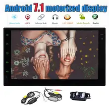 Android 7.1 Headunit Car Stereo GPS 7” Car Radio Bluetooth WIFI Mirror Link SWC Octa Core 2GB 32GB AM/FM/RDS+Wireless Camera