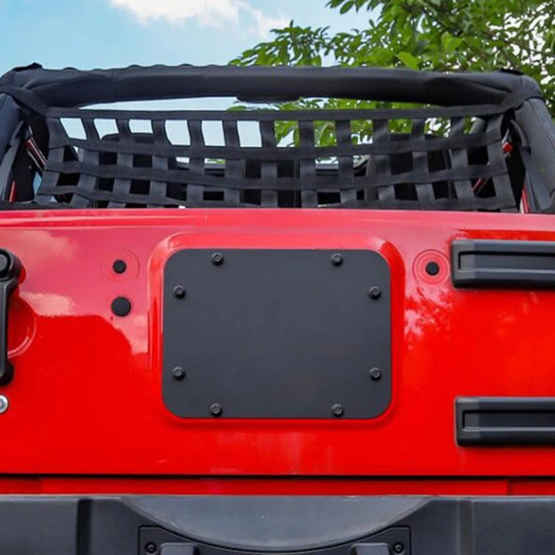 

Parts Tailgate For Jeep Wrangler JK JKU Spare Tire Filler Blank Plat Steel Black 1X High quality New