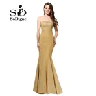 Save 43.68 on Evening Dress 2017 SoDigne Sexy Slim Lange Abendkleider Golden Mermaid Prom Dress Backless Party Gown