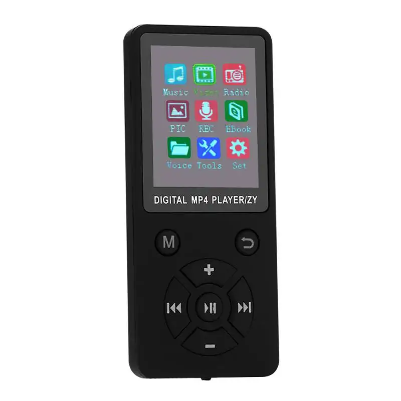 Мини Блестящий USB Клип ЖК-экран MP4 медиаплеер Поддержка 32 г TF карта ультра тонкий Lossless звук 1,8 ''Mp4 плеер с FM Электронная книга - Цвет: Черный