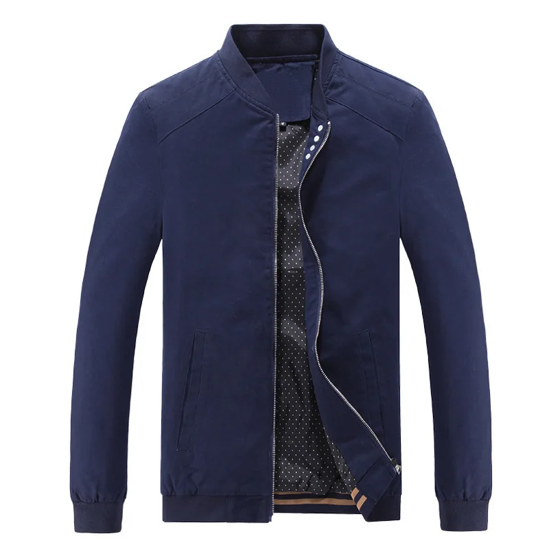 AliExpress Spring and Autumn New Men's Casual Cotton Jacket Men's Stand Collar Jacket Thin Youth Slim Sportswear 5 Colors M-4XL