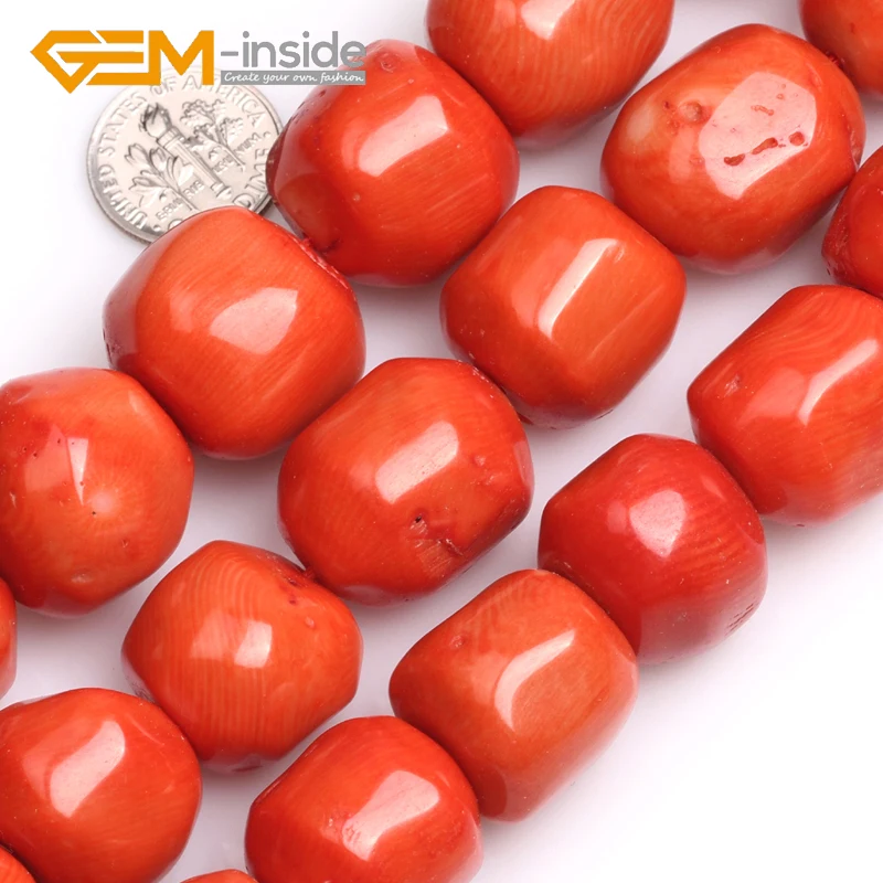19x20mm Freeform Large Coral Gemstone Loose Beads For Jewelry Making 15" YB 
