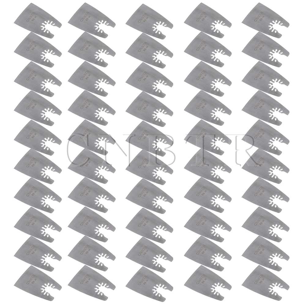 

CNBTR 50 PCS 52mm Sliver Quick Release Stainless Steel Oscillating Flat Scraper