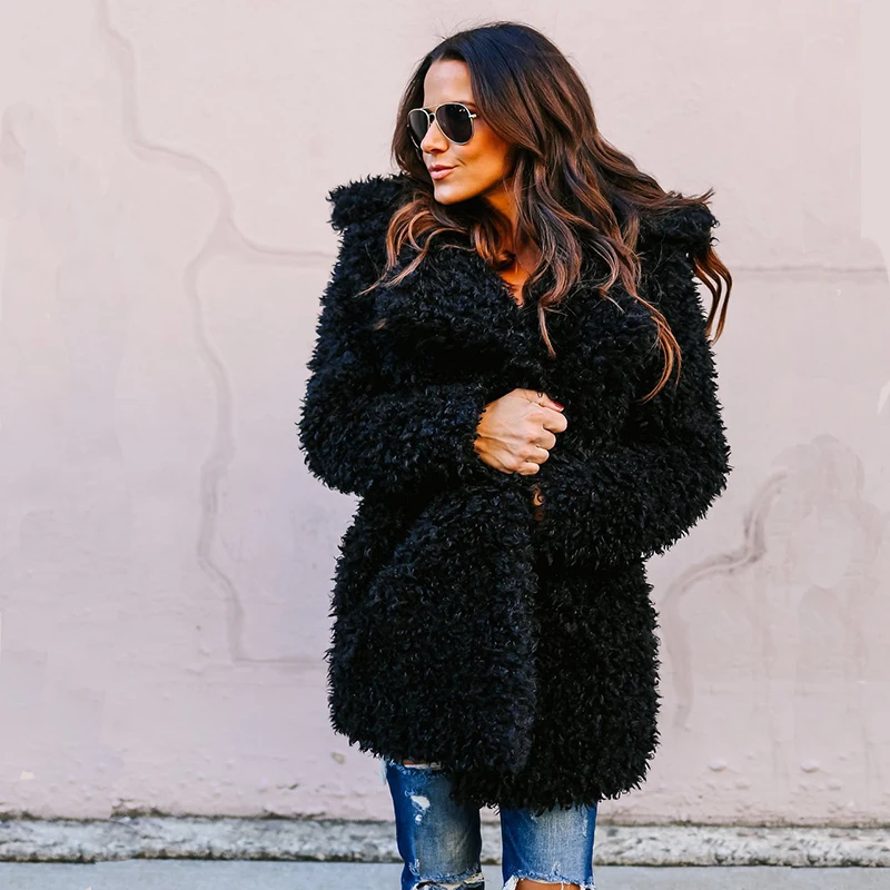 Женская кожаная куртка Veste Cuir Femme длинная с отложным воротником из искусственного