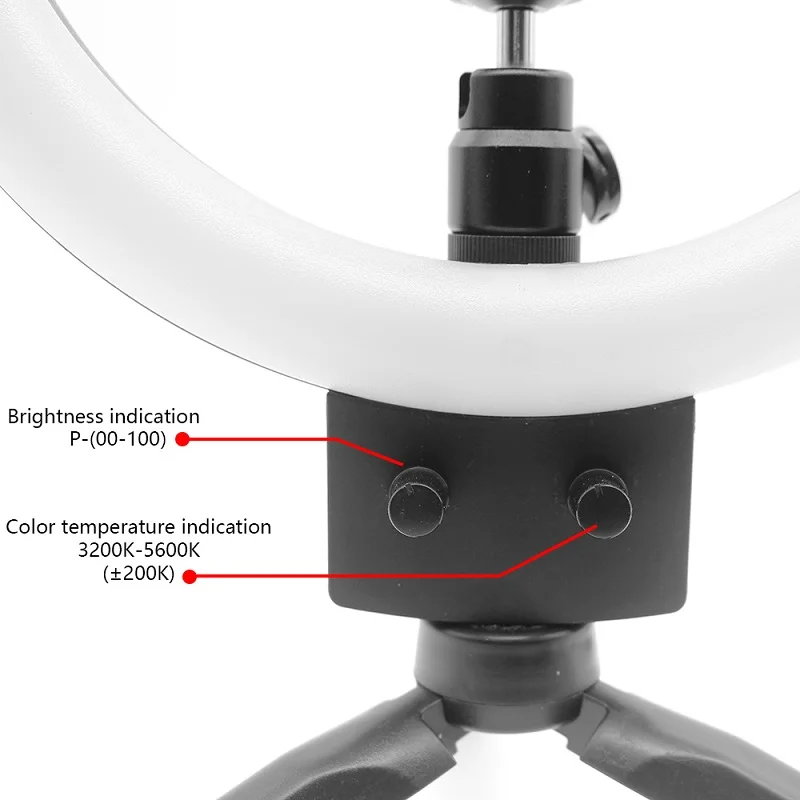 Кольцевой светильник 9 дюймов USB кольцевой светильник с регулируемой яркостью светодиодный кольцевой светильник со штативом для студийной фотосъемки фото светильник круглая лампа Youtube