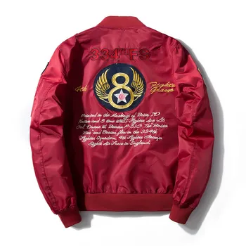 

Men Women Badge Embroidery Bomber Jacket Air Force One Letter Hip Hop Baseball Pilot Jacket Fashion Streetwear Youth Couple Coat