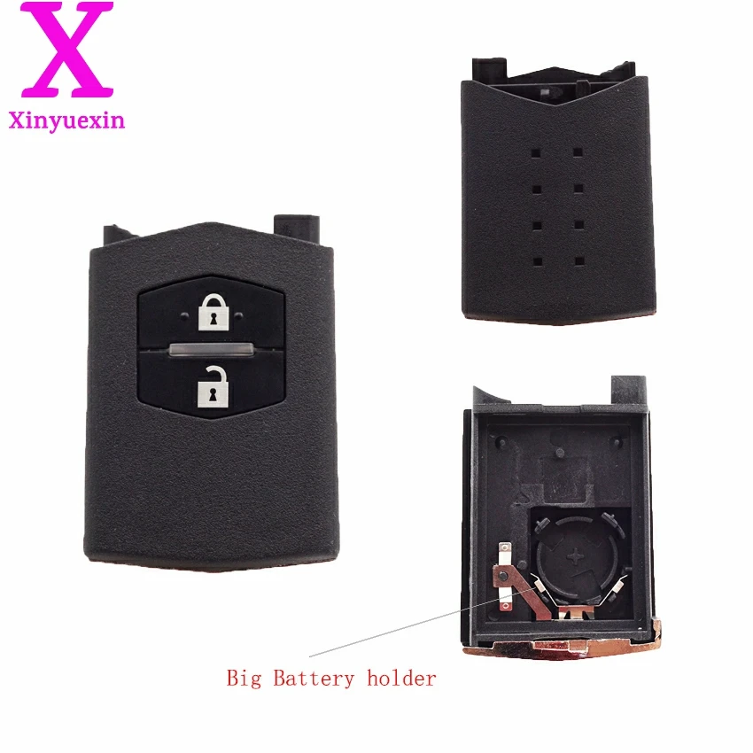 Xinyuexin дистанционный Брелок чехол Складной флип-чехол для mazda 3 5 6 m6 rx8 mx5 2 3 кнопки Автомобильный ключ пластиковый корпус - Количество кнопок: 2button case only