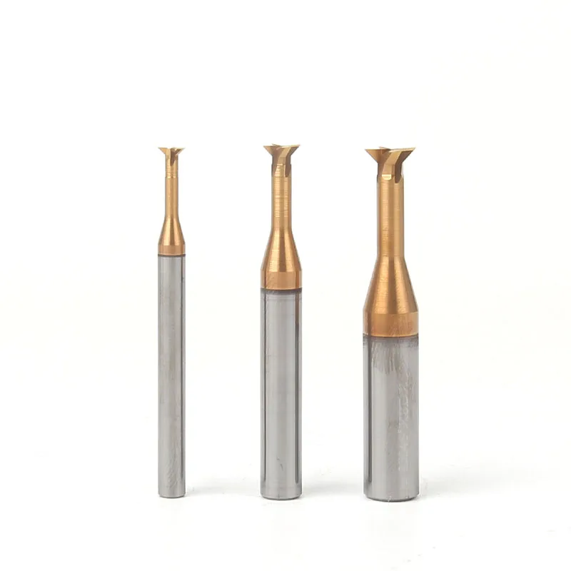 

HRC55 TiCN Coated Solid Carbide Dovetail Milling Cutter End Mill 2 3 4 5 6 8 10 12 14 16 mm*45/60Degree Alloy Straight Shank