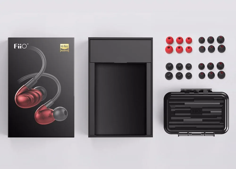 Тройной драйвер гибридные наушники-вкладыши F9SE(черный/красный) FiiO наушники F9SE FiiO динамические наушники F9SE fiio f9SE