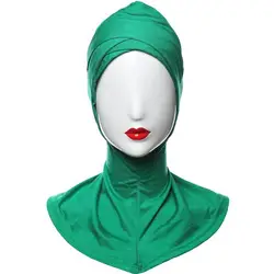 Мусульманское Шарфы для женщин хиджаб капот шарф Кепки Исламская Группа Средства ухода за кожей шеи крышка головной убор Новый
