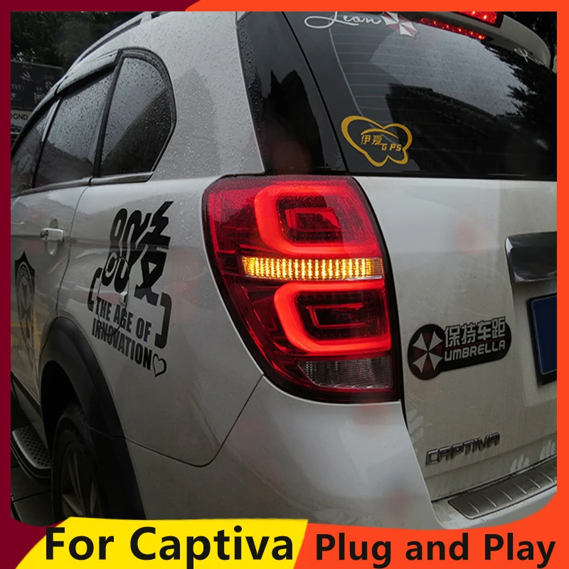 KOWELL автомобильный Стайлинг для Chevrolet Captiva 2009- задние фонари светодиодный задний фонарь Задняя Крышка багажника лампа drl+ сигнал+ тормоз+ задний ход