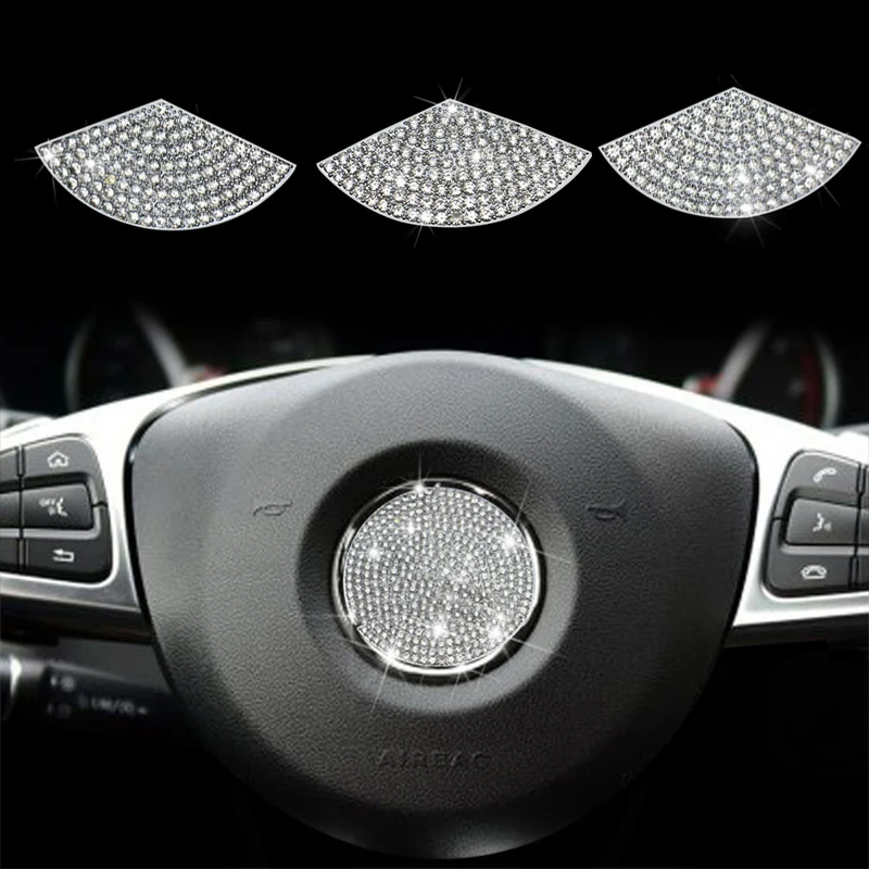

Diamond Style Steering Wheel Interior Trim Cover For Benz GLC Class X205 16-17 & C Class W205 15-17 & E Class W213 2017