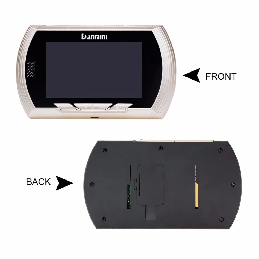 YB-43AHD-M 4,3 "HD цветной экран умный дверной звонок просмотра цифровой дверной глазок просмотра камера дверь глаз видео запись ИК ночного