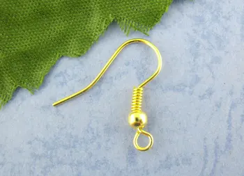 

DoreenBeads Zinc metal alloy Earring Components Earring Findings Twist Gold color 18.0mm( 6/8") x 19.0mm( 6/8"), 70 PCs