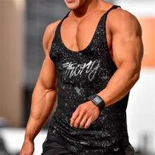2018 new Mens Fitness bodybuilding Tank Tops workout Sleeveless shirts Fashion cotton vest undershirt male Brand clothing