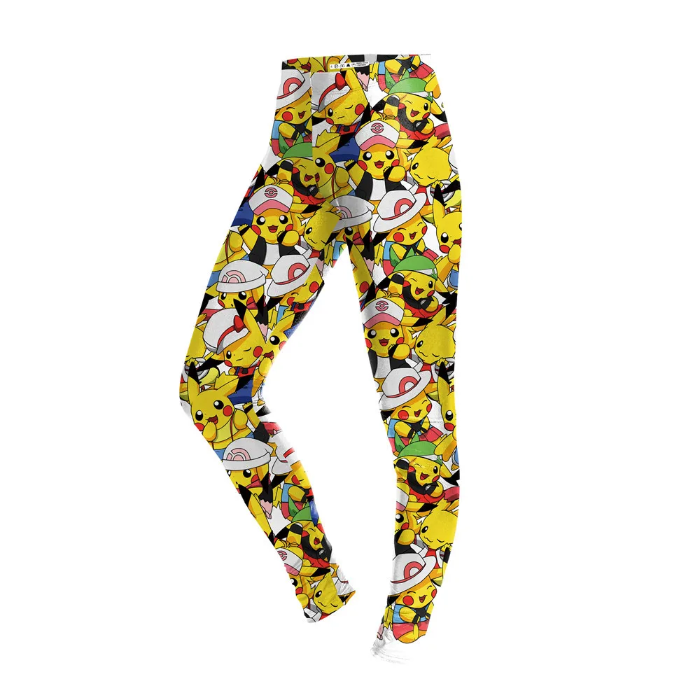 amazon leggings FCCEXIO Simple Cartoon Pokemon GO Designs Gray Female Leggings Spring Casual Women's Stretch Legging Soft Jegging Fitness Legins faux leather leggings