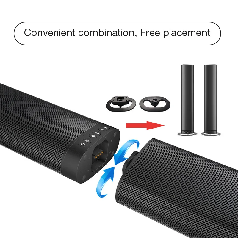 Q9 + S2 звуковая система домашнего кинотеатра Саундбар ТВ 60 Вт Bluetooth динамик