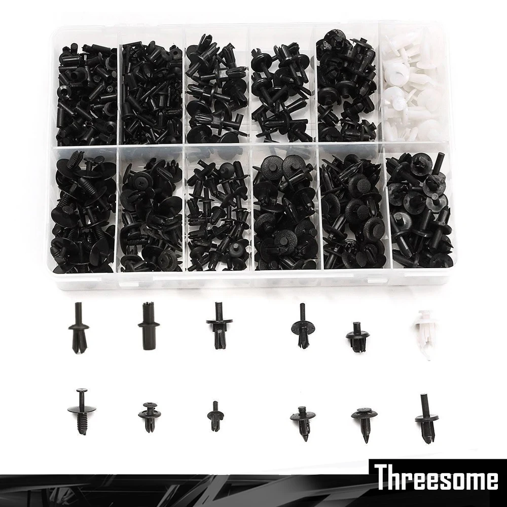 350PCs/Set Car Auto Push Pin Rivet Trim Clip Panel Body Interior