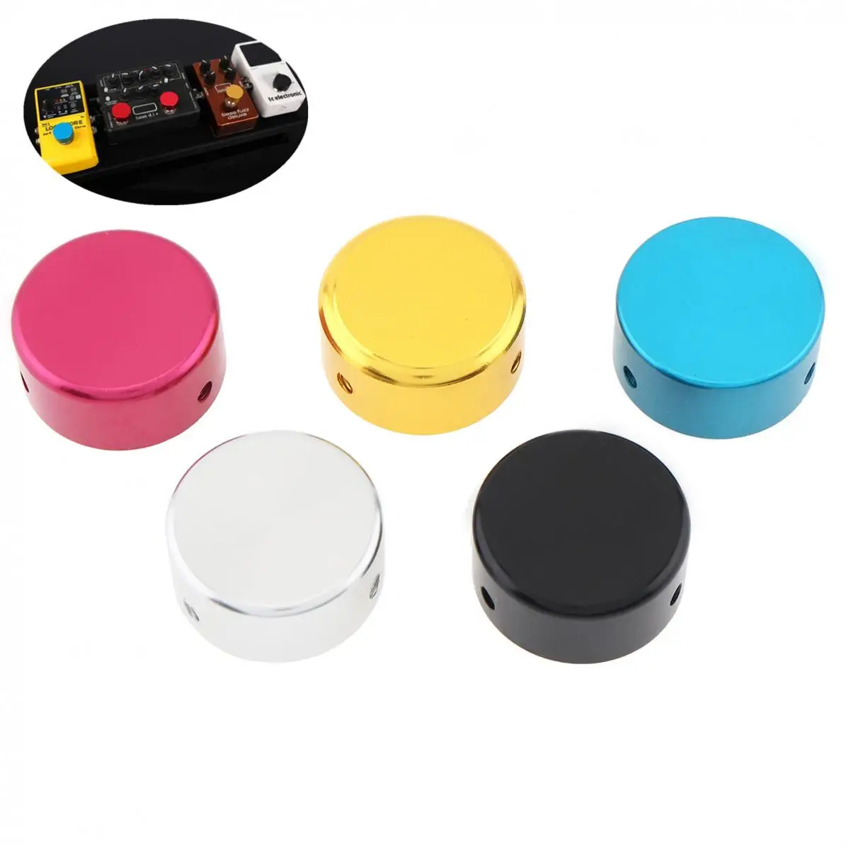

Aluminum Alloy Electric Guitar Pedal Foot Nail Cap Head Switch Knob Anti-scratch 5 Colors Optional