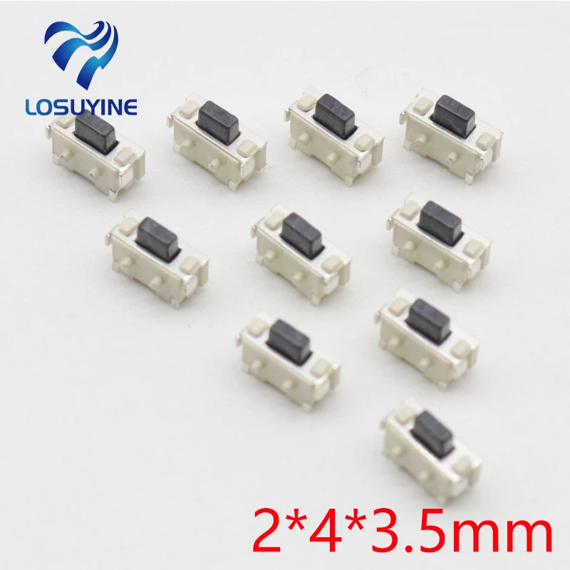 10 шт 2x4 2*4*3 5 мм микро SMD тактовый переключатель Боковая кнопка MP3 MP4 MP5 планшетный ПК