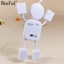 BinFul высокоскоростной мини 4 порта 2,0 usb-хаб сплиттер адаптер для ноутбука ПК ноутбук приемник компьютер периферийные устройства Аксессуары