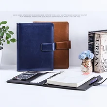 A5 Искусственная кожа многоразового спираль с отрывными листами блокнот для путевых заметок dokibook ежедневник filofax повестки дня органайзеры с калькулятором 1192