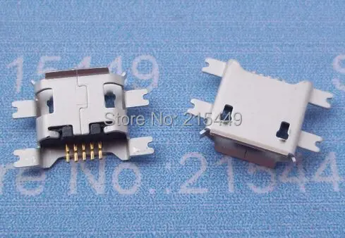 100 шт./лот Micro 5Pin USB гнездо тонущие пластины разъем порт для зарядки B Тип 1 17|connector