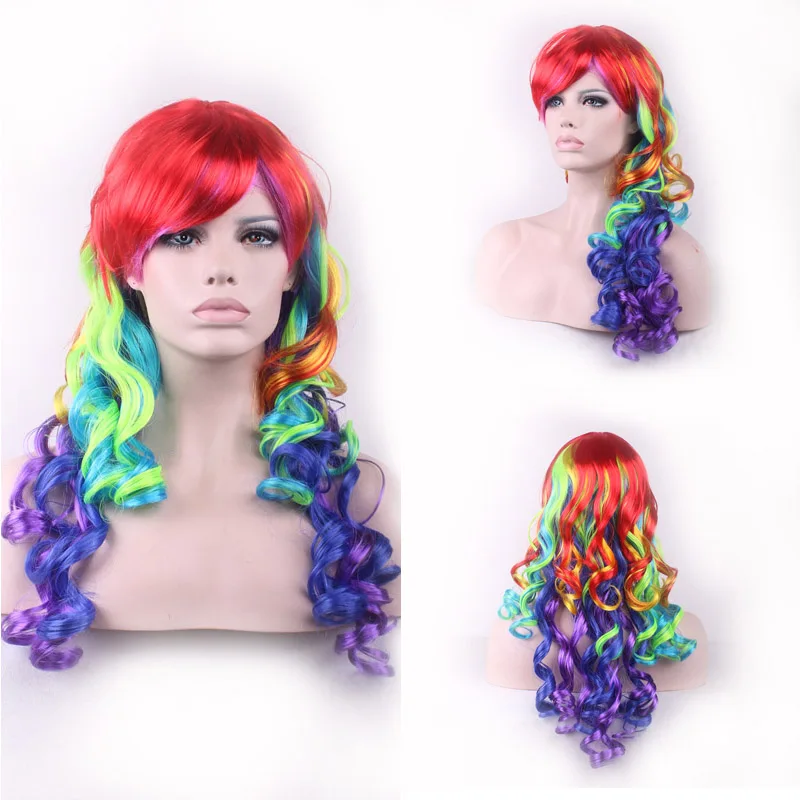 26inch Lolita Wigs Ladies High Quality Cheap Synthetic Multi color