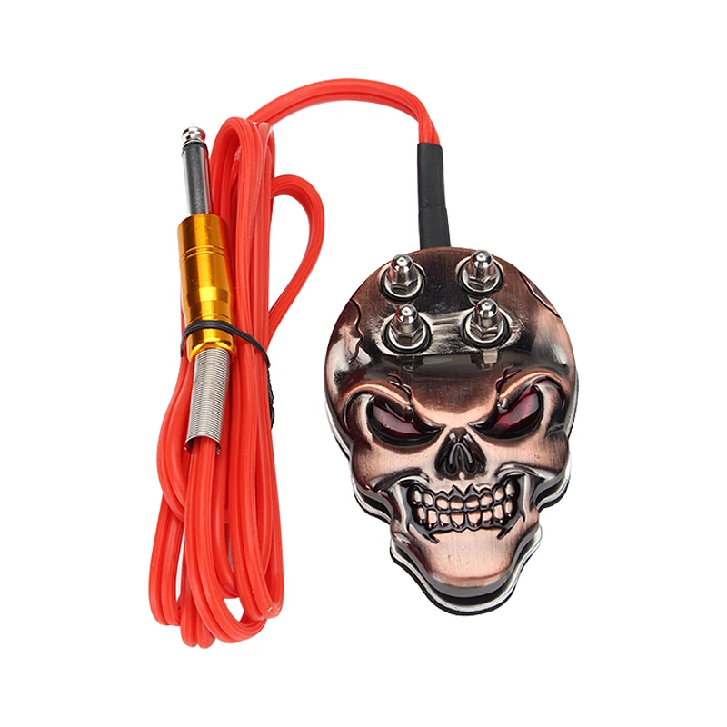 

Wholesale Skull Tattoo Foot Pedal Switch Control for Tattoo Power Supply Tattoo Machine Gun Free Shipping