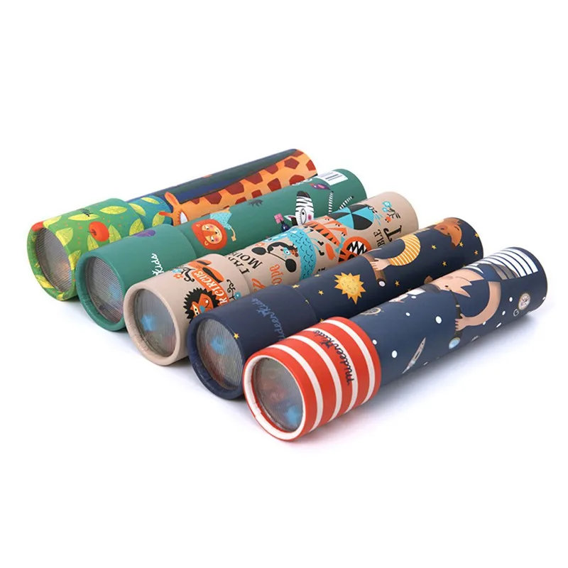 5 Color New Style Cartoon Animals 3D Kaleidoscope Cardboard Kaleidoscope Toys Kids Fashion Funny Toy S2