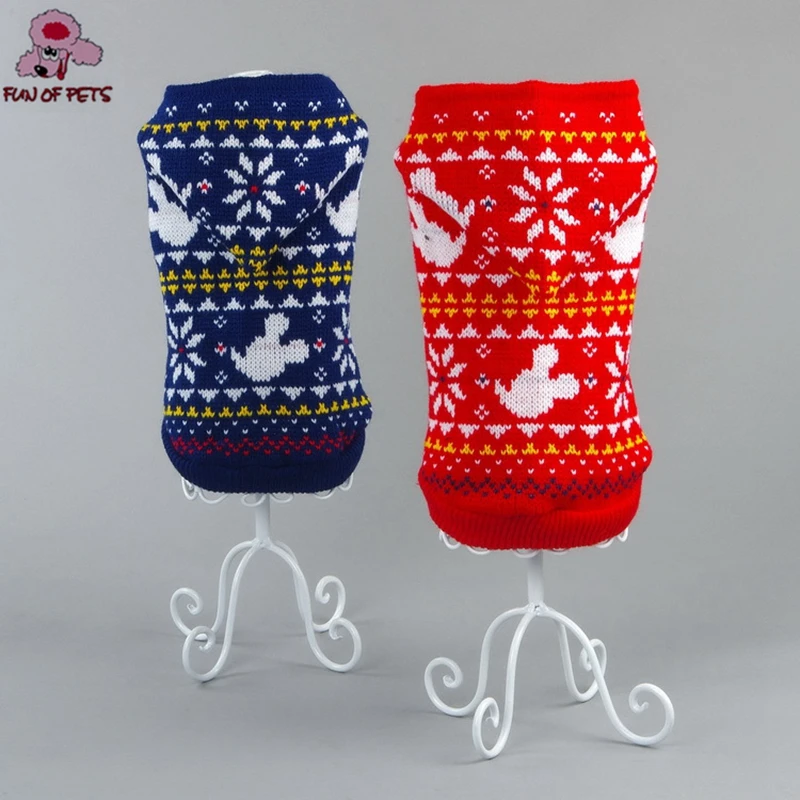 red and blue christmas sweater