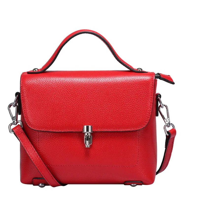 

Nesitu Fashion Red Blue Grey Black Purple Genuine Leather Small Women Messenger Bags Woman Shoulder Bags Handbags #M0753