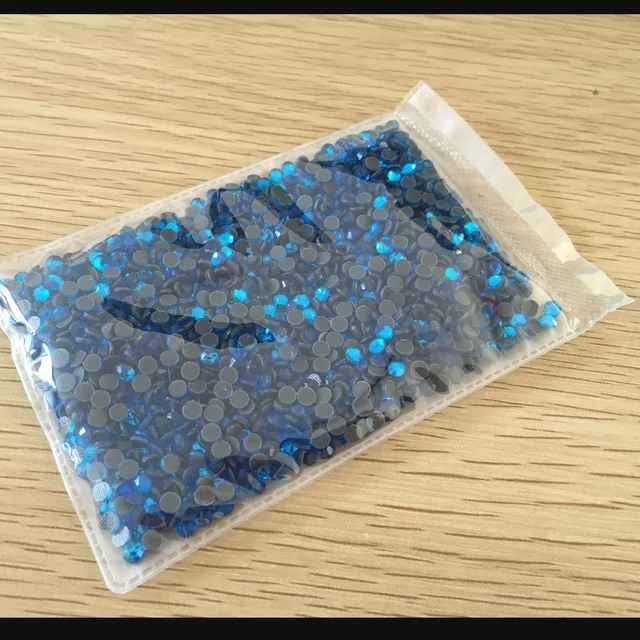 Best Product FREE SHIPPING SS16 4MM blue color 1440PCS/BAG HOT FIX RHINESTONE FOR DIY MOTIF CLOTHES , WEDDING DRESS, SHOES