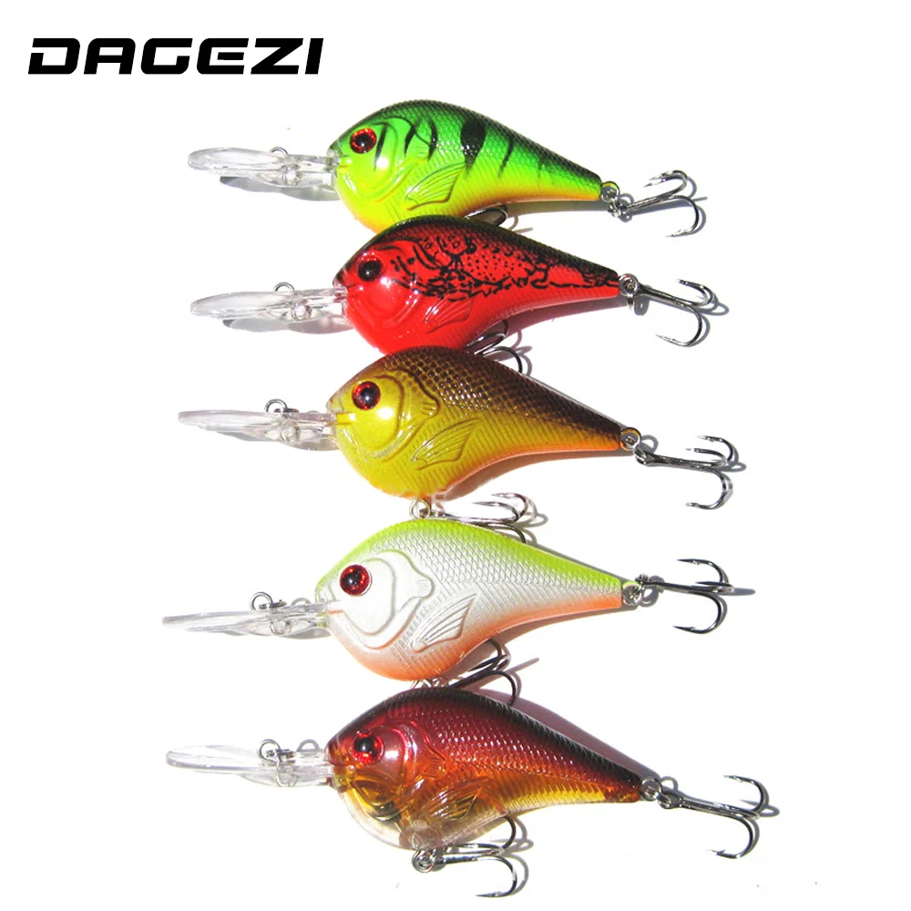 DAGEZI New 5Pcs/lot Hard Plastic Fishing Lure Crankbait Wobblers Minnow