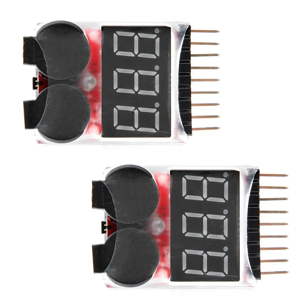 2 Pcs * RC Lipo Battery Monitor Alarm Tester Low Voltage Buzzer Alarm