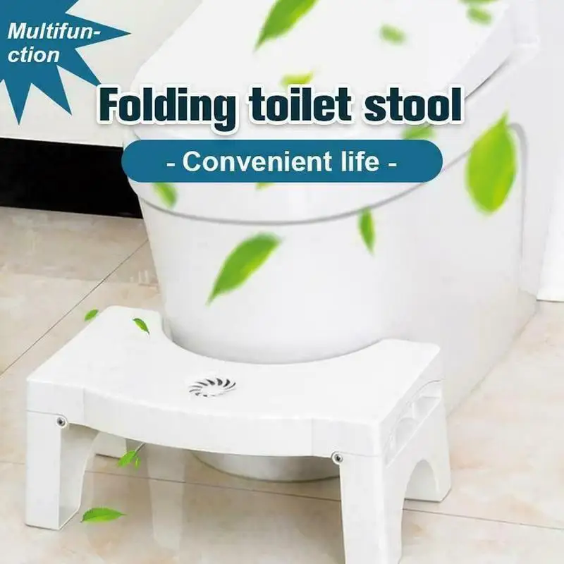 

Multifunctional Bathroom Anti Constipation For Kids Non-slip Foldable Plastic Footstool Squatting Stool Toilet footrest stool
