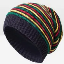Pom Зимняя хип-хоп шапка Боб Марли ямайская раста регги многоцветная полосатая шапка шапки для мужчин и женщин лыжные шапочки вязаная шапка
