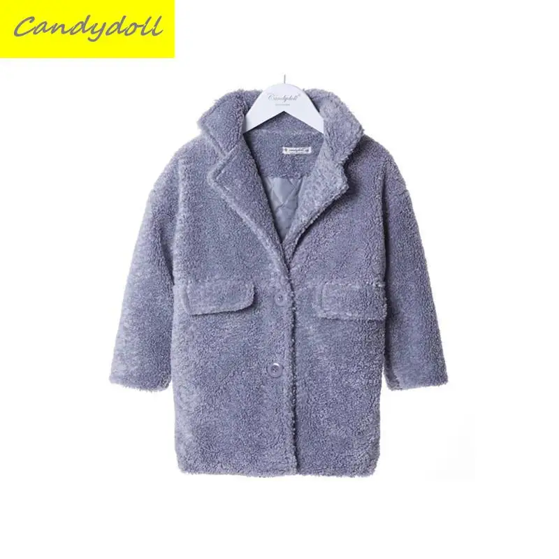 

New arrival Children's Coat Jacket Winter Long Thickening Girl Coat Plush coat Faux Fur Coat 5-10Y
