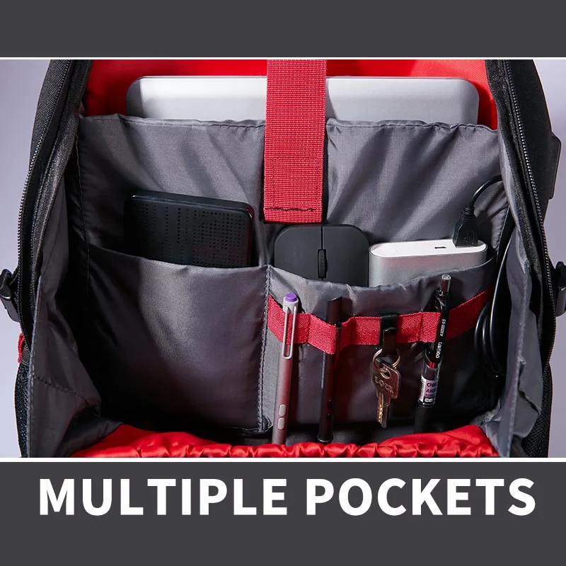 KALIDI للماء الرجال الظهر 35L قدرة كبيرة متعددة الوظائف الحقائب المدرسية السفر ل 15.6 بوصة الحقائب المحمولة الصلبة الأسود