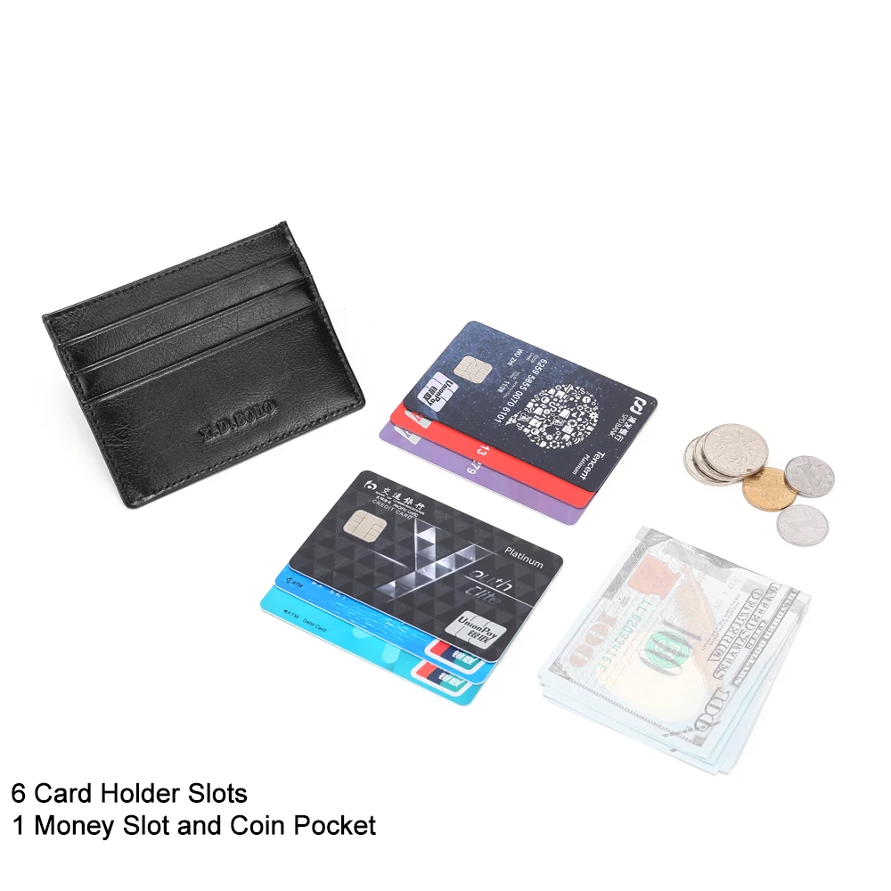 X. D. BOLO, кредитный держатель для карт, натуральная кожа, ID, держатель для кредитных карт, чехлы, на каждый день, для наличных, карманный, для карт, маленькая сумка для денег для мужчин