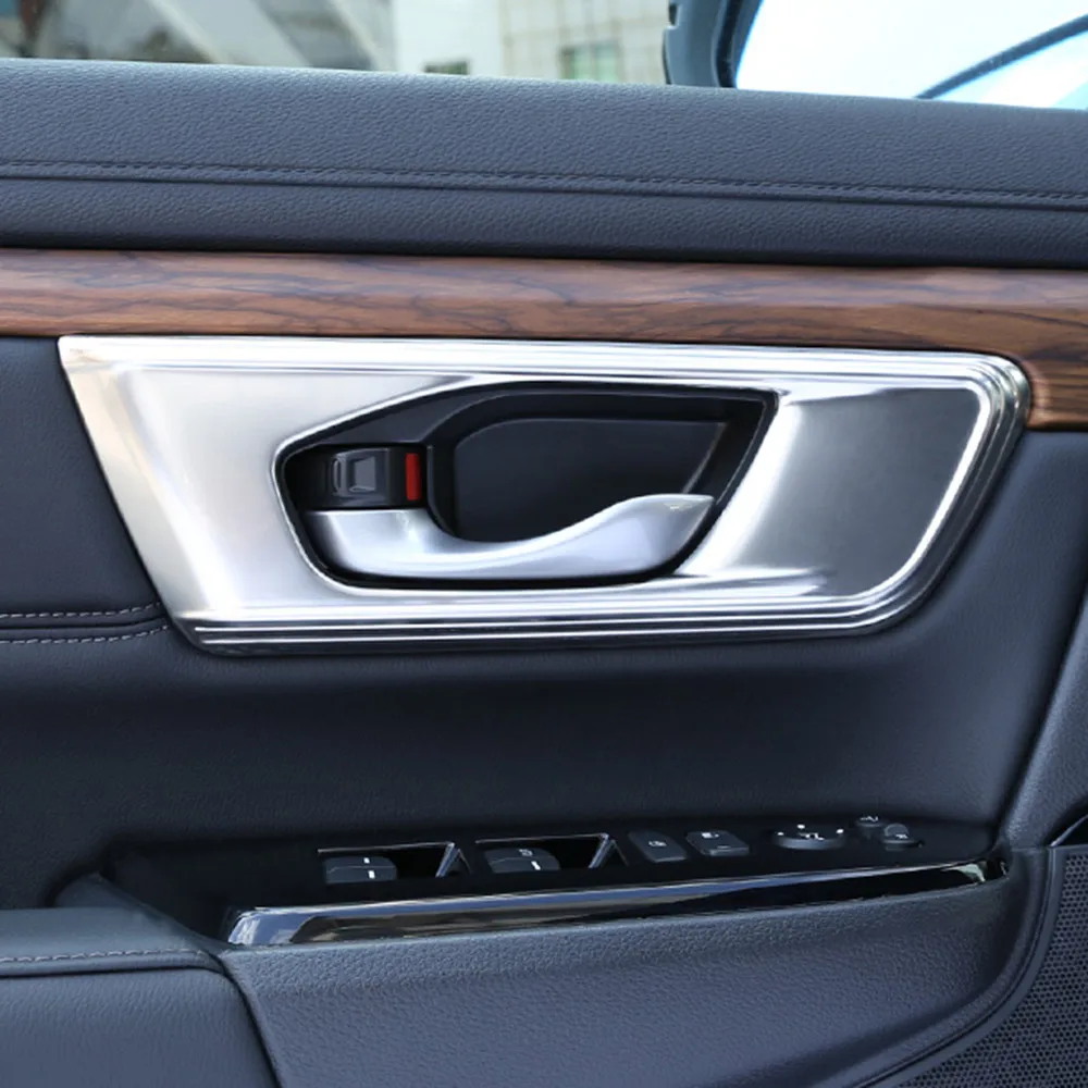 

INTERIOR DOOR HANDLE TRIM COVER BEZEL MOLDING GARNISH FOR HONDA CRV CR-V 2017 2018 2019 ACCESSORIES CAR STYLING