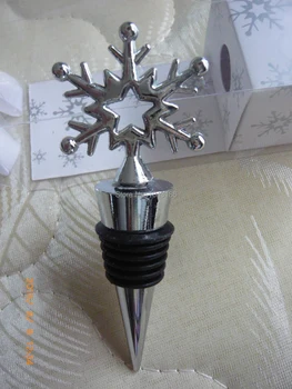 

Free shipping wedding favor gift and giveaways for guest--Snowflake Bottle Stopper party favor souvenir 100pcs/lot