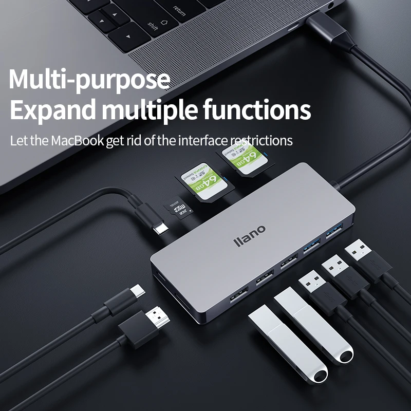 

USB Hub Thunderbolt 3 Adapter Type C to HDMI USB 3.0 PD USB C deX hub for Macbook Pro for Samsung galaxy S8 S9 Note 8 9 xiaomi
