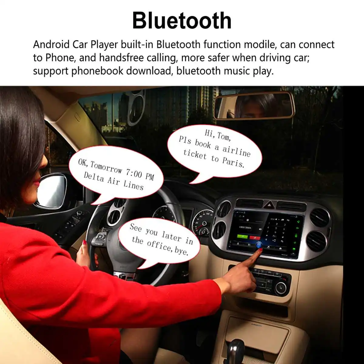 Sale HD Dual-core 2 Din Android 6.0 Universal Car Radio Double Car DVD Player GPS Navigation In Dash Car DVD FM/AM bluetooth Player 8