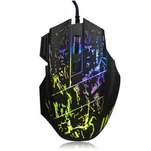 5500 Точек на дюйм красочные светодиодный Проводная Оптическая USB Мышь Мыши для портативных ПК Futural цифровой Прямая p30